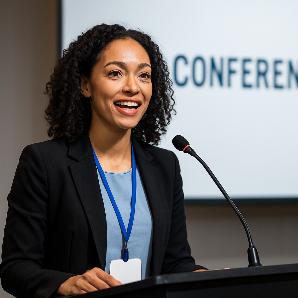 woman speaking at a conference-1-1