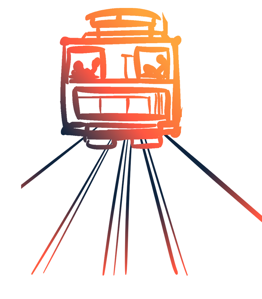 Train on Track Illustration